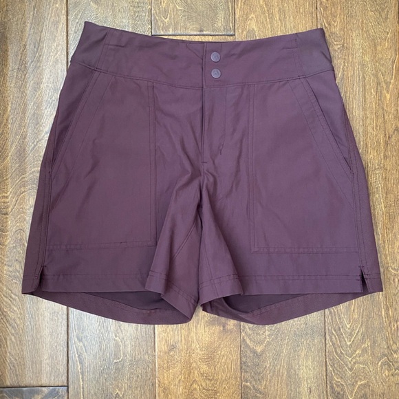 REI Co-op Women’s Size 4 Screenline Technical Shorts, Stretch, Cacao/Mauve - Picture 1 of 12
